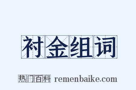 衬金组词是什么意思的图片